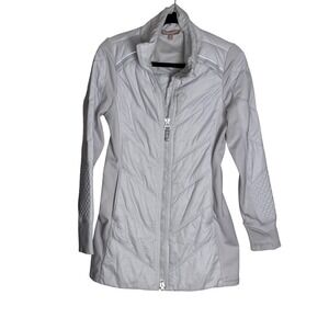 Athleta Women Rock Ridge Grey Quilted Performance Jacket Size S Thumbholes